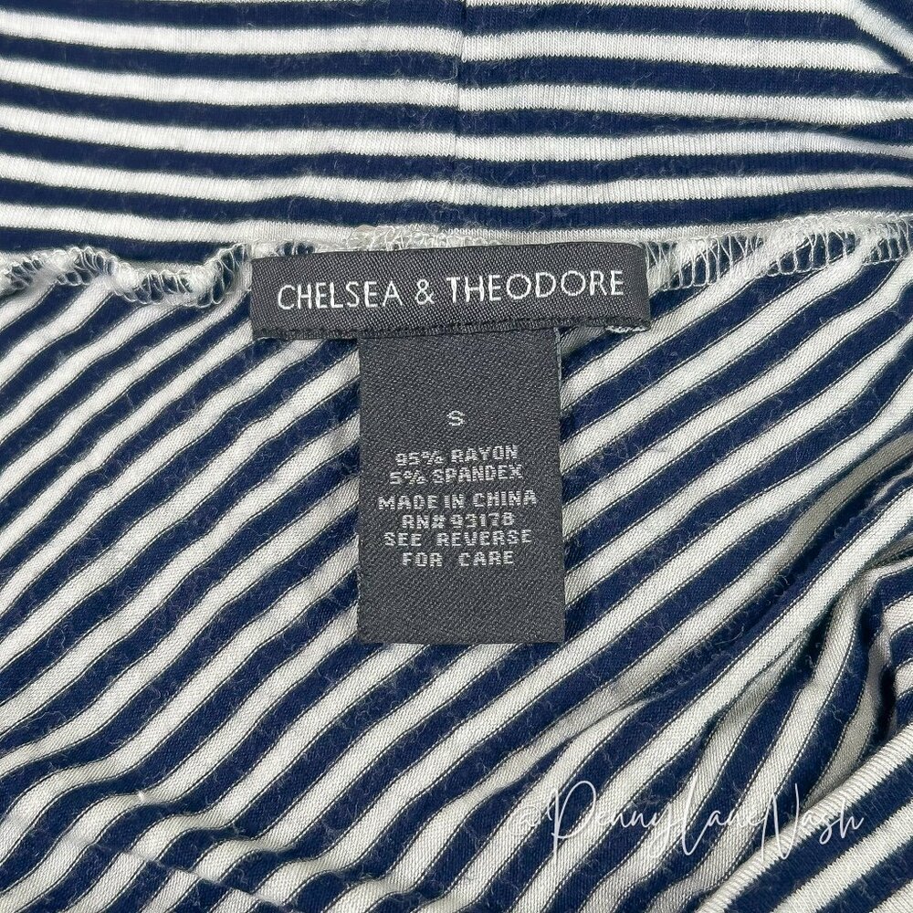 Chelsea & Theodore Striped Faux Wrap Skirt Size Small - Picture 5 of 7